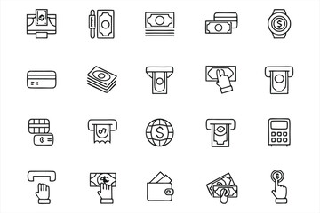 Fototapeta premium ATM icon set