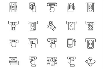 Fototapeta premium ATM icon set