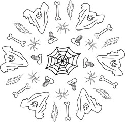 Halloween decorative ornament in vector