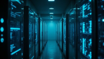 Inside the server room, a comprehensive view of modern data center infrastructure