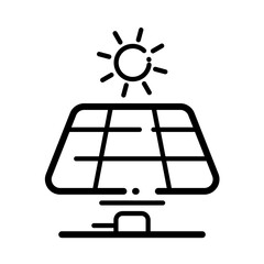 solar panel, solar energy – vector icon