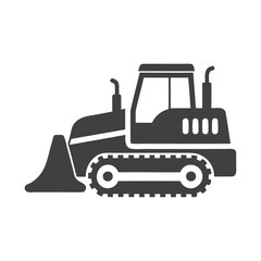 bulldozer isolated on white background