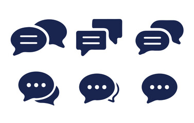 Text Message Icon. Talk bubble, dialog. Web icon set. Online communication. Conversation, SMS, Notification, Group Chat. Chatting icons in different. Vector Illustration Eps 10