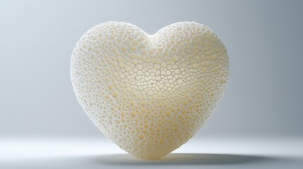 Porous Heart with White Background.