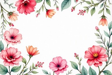 Delicate watercolor floral pattern, ideal for spring events , spring, pretty