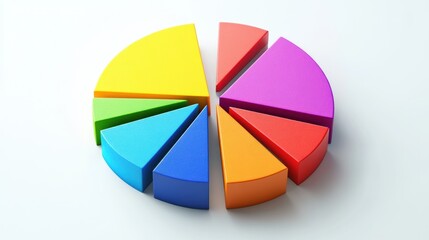 Obraz premium Colorful pie chart graphic (3)