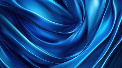 Obraz premium Abstract swirling blue fabric texture.