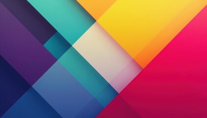 Obraz premium Geometric abstract design with sharp angles and vibrant color blocks, minimal, contemporary