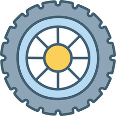 Obraz premium wheel icon vector illustration