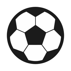 Simple Black And White Soccer Ball Graphic Illustration Vector Design