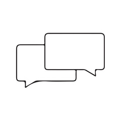 Text Message icon set in line style.. Social media message sign. Vector illustration Eps 10