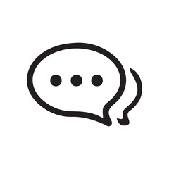 Text Message icon set in line style.. Social media message sign. Vector illustration Eps 10