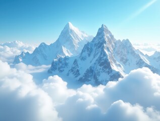 Majestic Peaks Above the Clouds