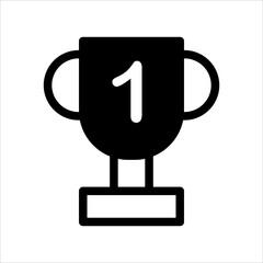 award glyph icon vector illustration isolated on white background