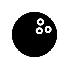 bowling glyph icon vector illustration isolated on white background