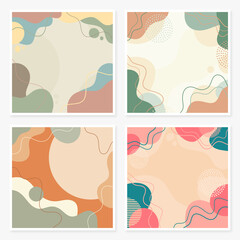 Hand drawn color lines art background design.