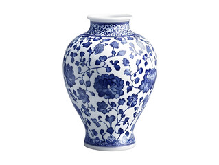 Ornate porcelain vase with intricate floral design