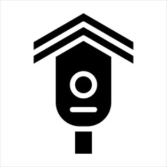 birdhouse glyph icon vector illustration isolated on white background