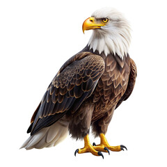 Fototapeta premium bald eagle on white background