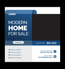 Naklejka premium Luxury Apartment for Sale Social Media Post. Modern Apartment for Sale Social Media Template