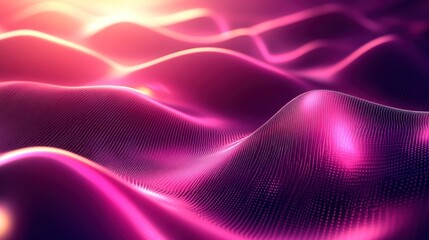 Abstract pink and purple glowing wave texture background.