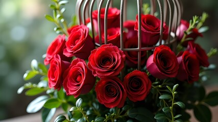 bouquet of red roses