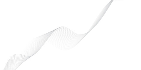 abstract Grey wave line background on white background.	