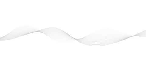 abstract Grey wave line background on white background.	