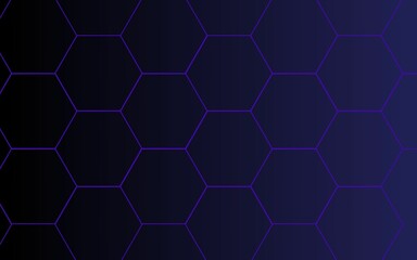 Abstract Dark Blue Hexagon Grid Pattern Background – Futuristic Technology Design Wallpaper