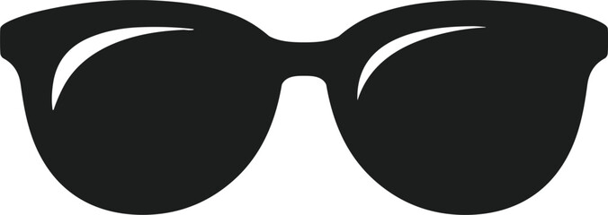 Summer Sunglasses Silhouette Vector &ndash; Cool Fashion Accessory Illustration for Vacation Themes