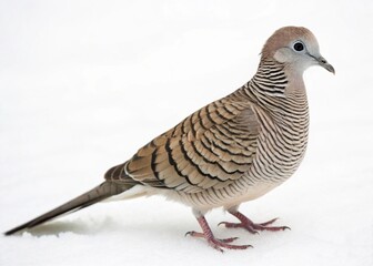 Obraz premium zebra dove isolated on white background