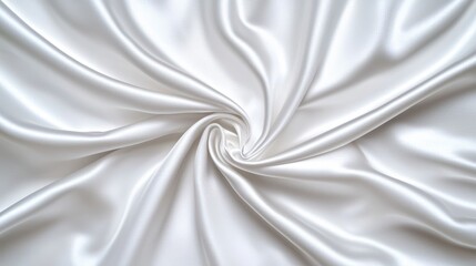 Obraz premium Creamy White Satin Fabric Texture
