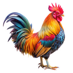 Fototapeta premium rooster isolated on white background