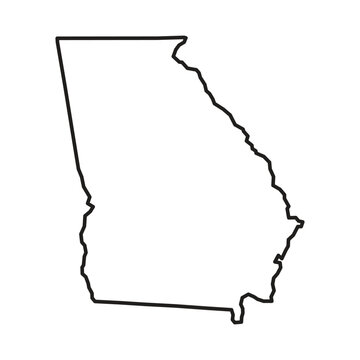 Georgia Outline Vector Map - State Border Graphic