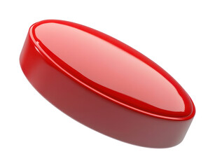 PNG A red round pill medication isolated pharmaceutical.