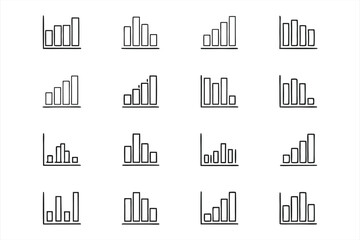 Obraz premium Bar Chart icon set