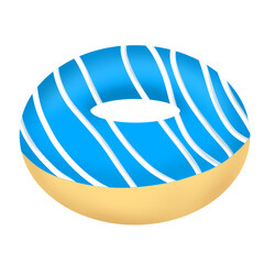 Illustration of blue donut