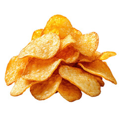 Chips isolated on transparent background.