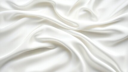 A Blank Canvas of White Silk Fabric