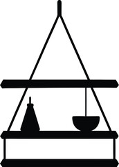vector illustration of an old scales