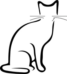 Cat logo design vector
