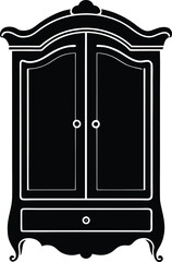 set of antique furniture vector