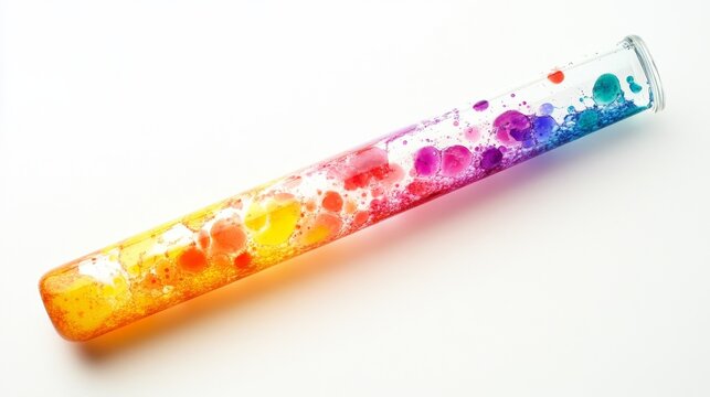 Colorful liquid in a test tube.