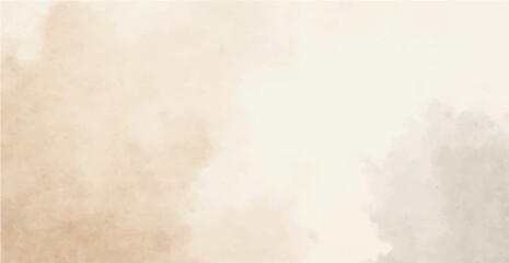 Light dusty soft pastel color shade. Brown sepia beige nude gray white abstract watercolor pattern. Elegant art background. Paper brush stain splash. Blank template design.
