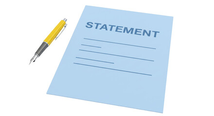 Isolated Statement Form with Pen