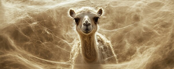 Desert Camel in Sandstorm - Nature Beauty