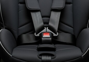 Obraz premium Safe and secure baby car seat with adjustable straps for child safety in vehicles