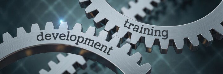 Interlocking gears display training and development