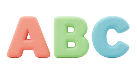 Isolated ABC letters