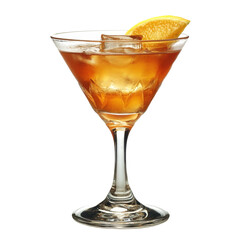 Cocktail with Glass isolated on transparent background.